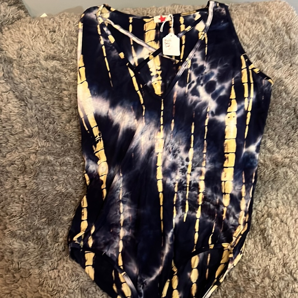 Tie dye one piece body suit